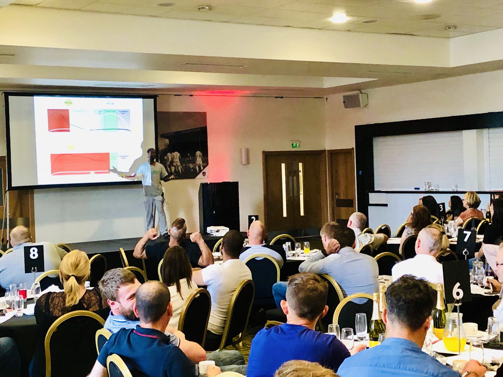 Warren Williams presenting at a corporate wellness keynote
