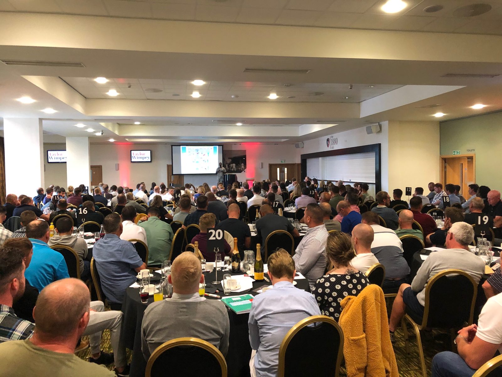 Full room at a Taylor Wimpey wellbeing keynote